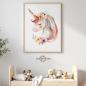 Preview: Buegelbild Einhorn mit Blumen Preview: Buegelbild Einhorn mit Blumen